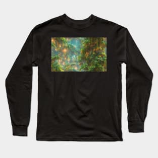 Seamless Jungle Plants Texture Patterns II Long Sleeve T-Shirt